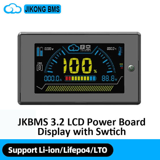 شاشة JK BMS LCD مقاس 3.2 مع لوحة الطاقة (JIKONG)